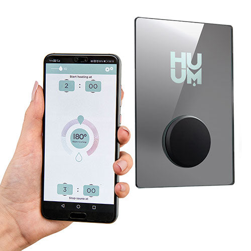 HUUM UKU Mirror Wi-Fi Sauna Controller – Smart Digital Control with Elegant Mirrored Glass Finish