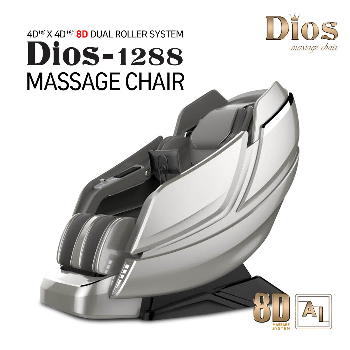Kahuna Chair DIOS-1288 8D AI Dual Roller (GRAY)