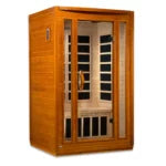 Side view of Dynamic San Marino Elite 2 person ultra-low EMF FAR infrared sauna for home use