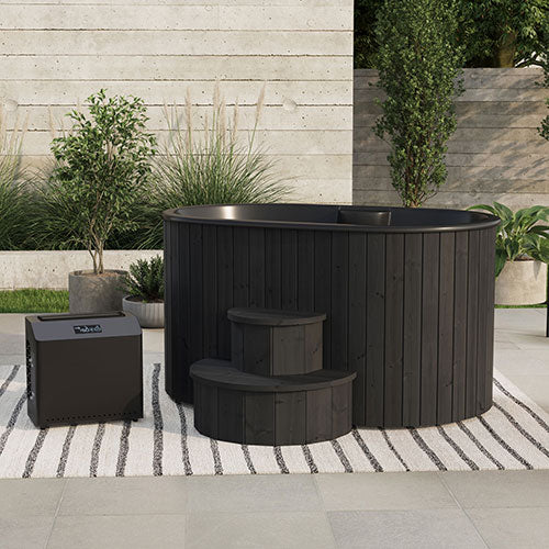 SaunaLife Model S2B – 2-Person Hot & Cold Immersion Tub (Black Finish)